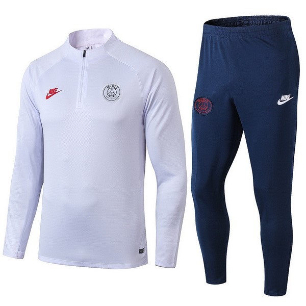 Trainingsanzug Paris Saint Germain 2019-20 Weiß Blau Fussballtrikots Günstig